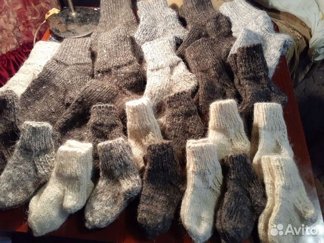 Носки ручной вязки из козьей шерсти