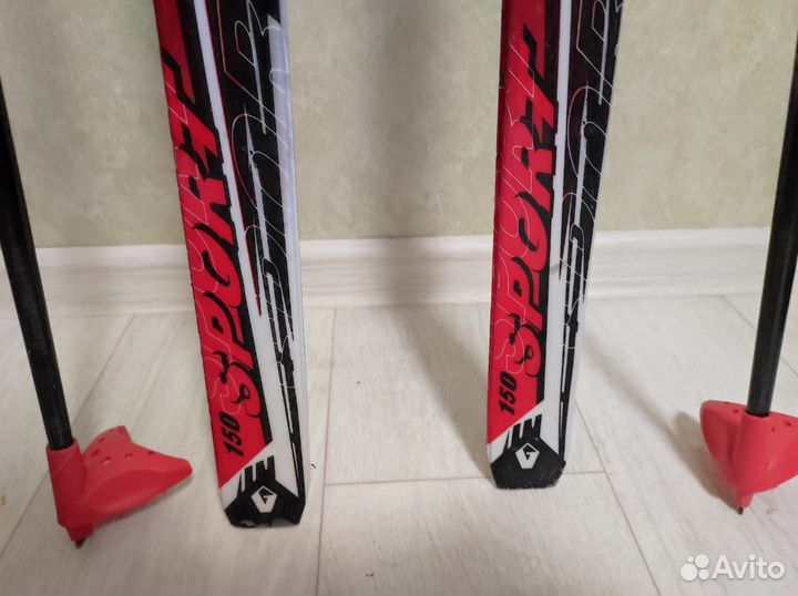 Лыжи беговые Full Visu Speed длина 150см с палками