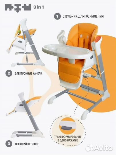 Стульчик для кормления Nuovita Unico 3 в 1