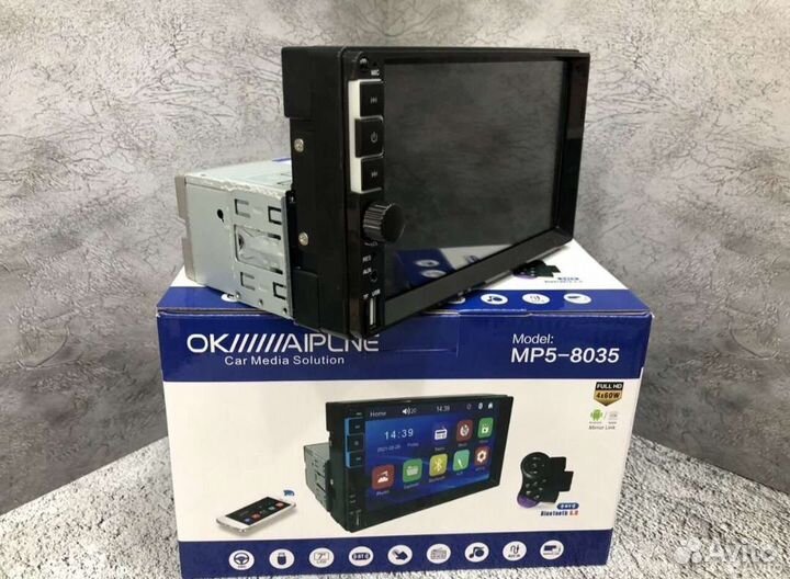 Магнитола 1 дин с большим экраном