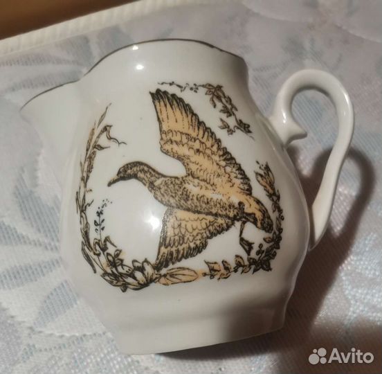 Чайная пара Золотая груша Молочник СССР