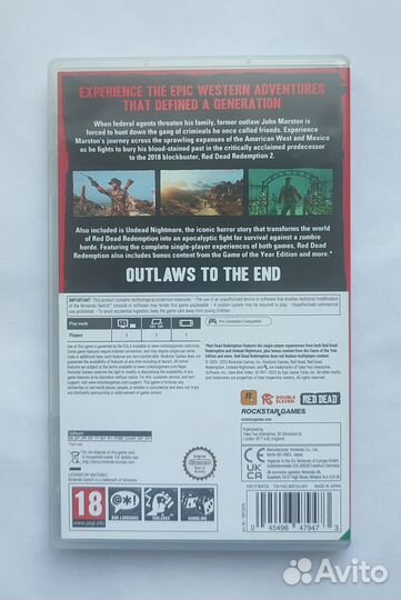 Red dead redemption nintendo switch