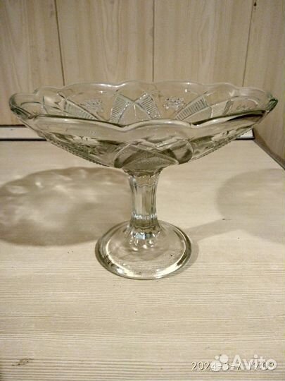 Ваза для фруктов на ножке СССР