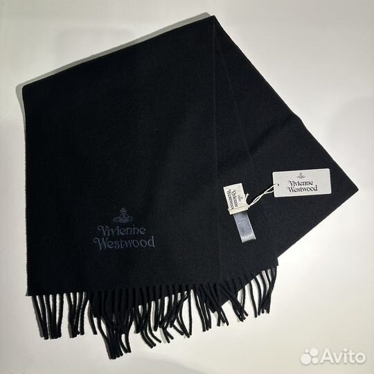 Vivienne Westwood Wool Orb Scarf Black Шарф