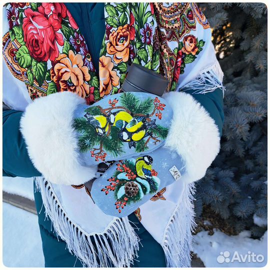 Варежки с рисунком