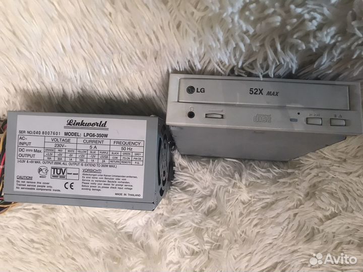 Продам бп на 350W и cd rom