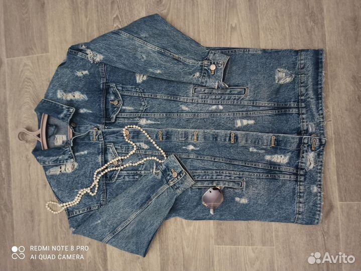 Джинсовая куртка zara 44-46