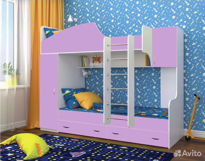 Кровать двухъярусная детская