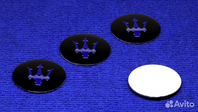 Комплект 3D наклеек колпачка диска Maserati 56 мм