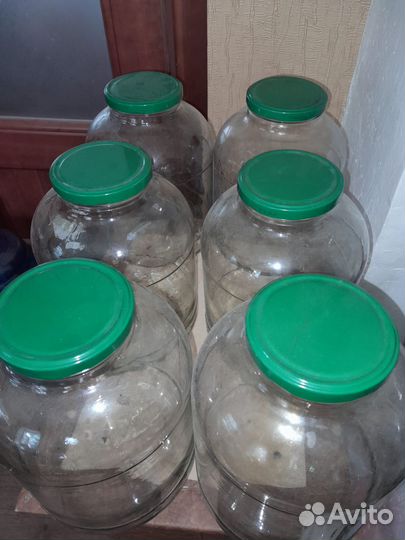 Бутыль 19 литров с пробкой Банки 5 литр. с крышкой