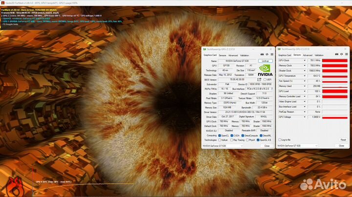 Видеокарта для компьютера Palit GT 630 1gb