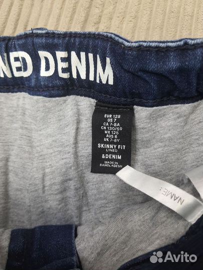 Джинсы h&m с утеплением, 128 р-р
