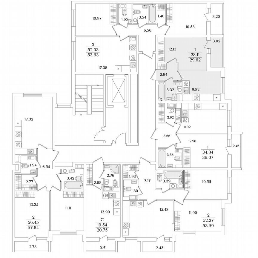 1-к. квартира, 29,6 м², 8/9 эт.