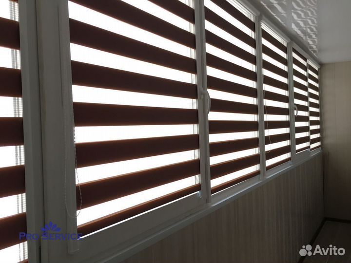 Рулонные шторы день ночь