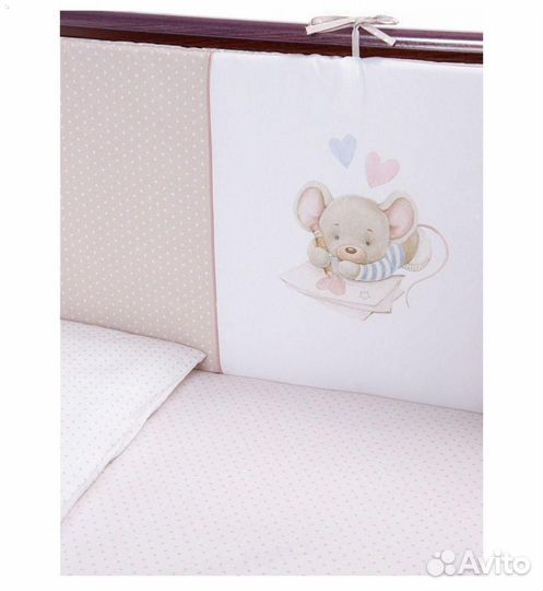 Комплект в кроватку 6 предметов «Little Mouse»