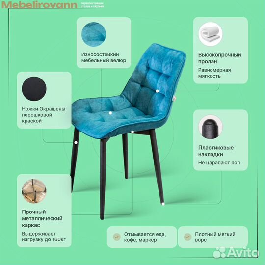 Кухонные стулья Лондон с мягкой спинкой