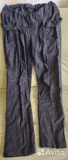 Джинсы, брюки льняные для беременных, р. 42-44