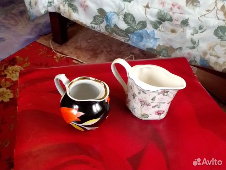 Молочники Дулево и Япония,фарфор и термокерамика