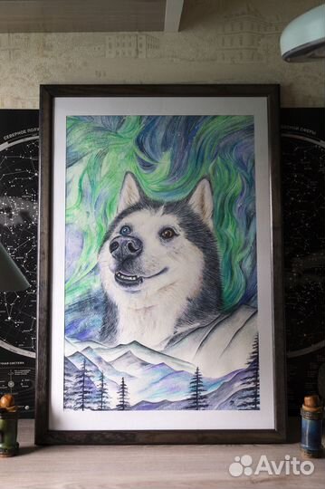 Портрет домашнего питомца, кота, собаки на заказ