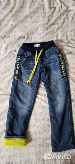 Джинсы детские утеплённые р. 116