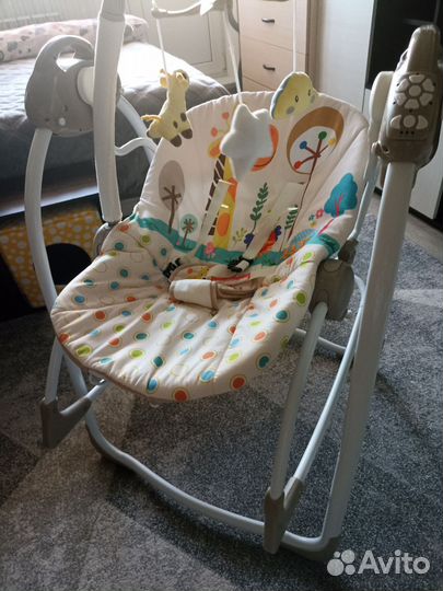 Детские электрокачели 2 в1