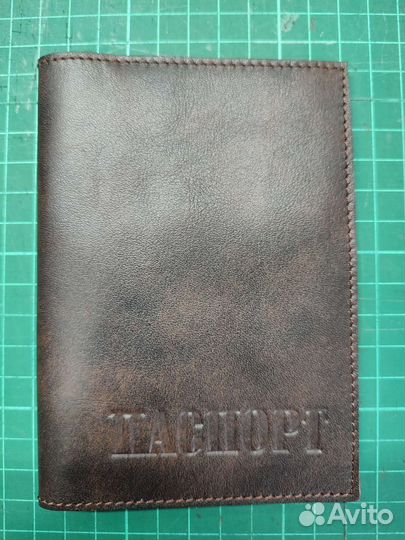 Обложка на паспорт, подарок натуральная кожа