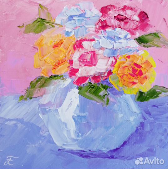 Много Картин маслом Пейзажи Цветы Фрукты