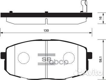 Колодки тормозные дисковые передние SP1162 Sangsin