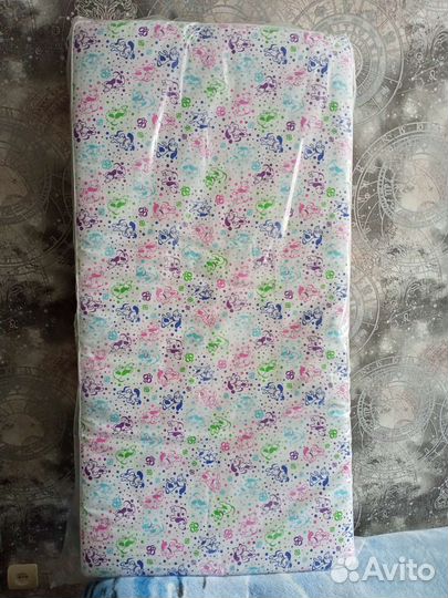Матрас детский с наматрасником в кроватку 120 60