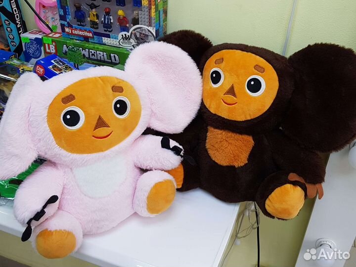 Мягкая Чебурашка(кремовая,розовая,коричневая)