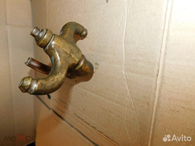 Старинный,редкий латунный смеситель