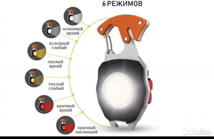 Универсальный фонарь 7в1