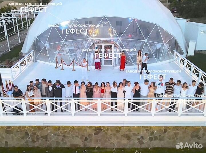 Шатер прозрачный для банкетов на 100 человек