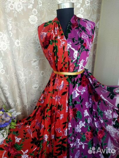 Ткань панбархат на шифоне СССР 03