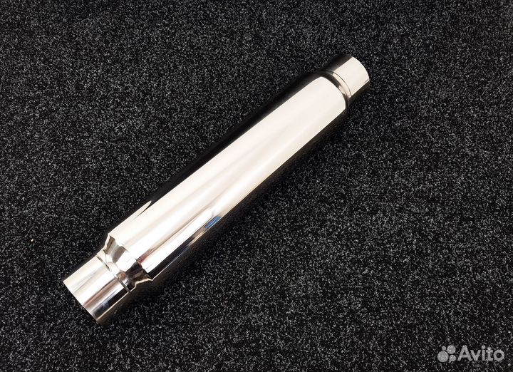 Резонатор спортивный прямоточный 76мм - длина 50см