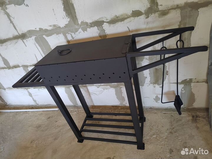 Мангал разборный 4 мм с крышкой подставка стол