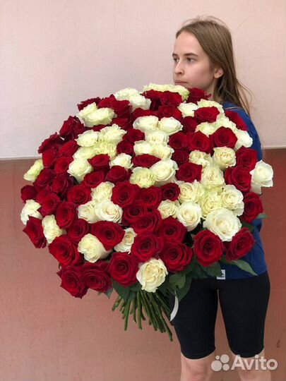 101 роза 90 см