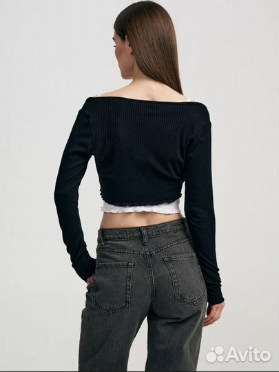 Укороченный лонгслив + топ