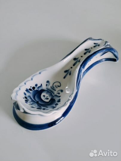 Ложка подставка фарфор Гжель