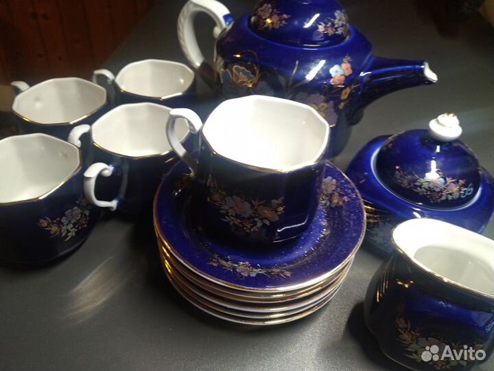 Фарфоровый коростенский сервиз к чаю