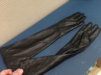 Перчатки женские кожаные высокие новые 6.5