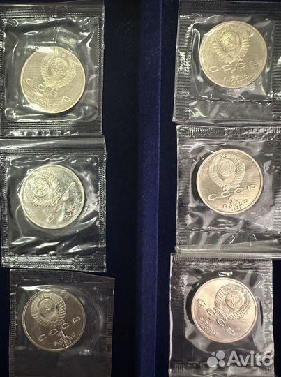 1 рубль СССР 1991 год. Набор 6 шт.Барселона 1992