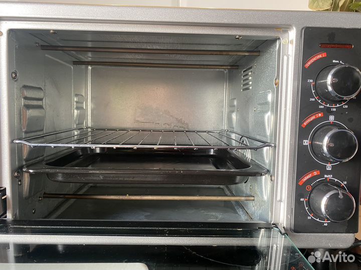 Мини-печь maxwell 18л электрическая духовка