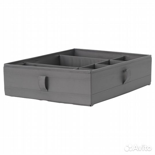 Skubb IKEA 504.000.05 Коробка с отделениями 44x34x11 см. Тёмно-серая