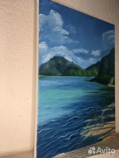 Картина маслом на холсте море