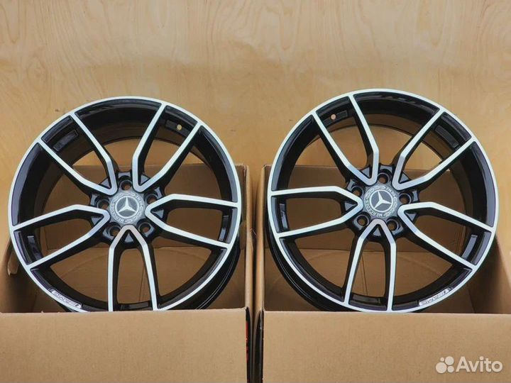 Диски для Mercedes R18 5x112 Черный с полировкой