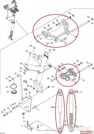 Петля капота гидроцикла SEA-DOO RXP RX