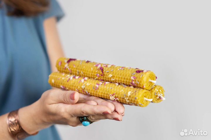 Свечи с травами ручная работа