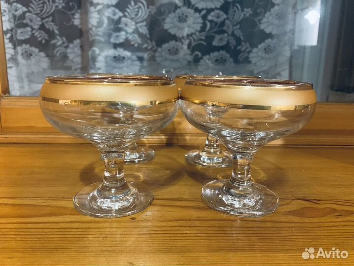 Стеклянные креманки для мороженного 3 шт