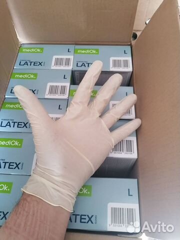 Перчатки латексные медицинские размеры S,M,L,XL